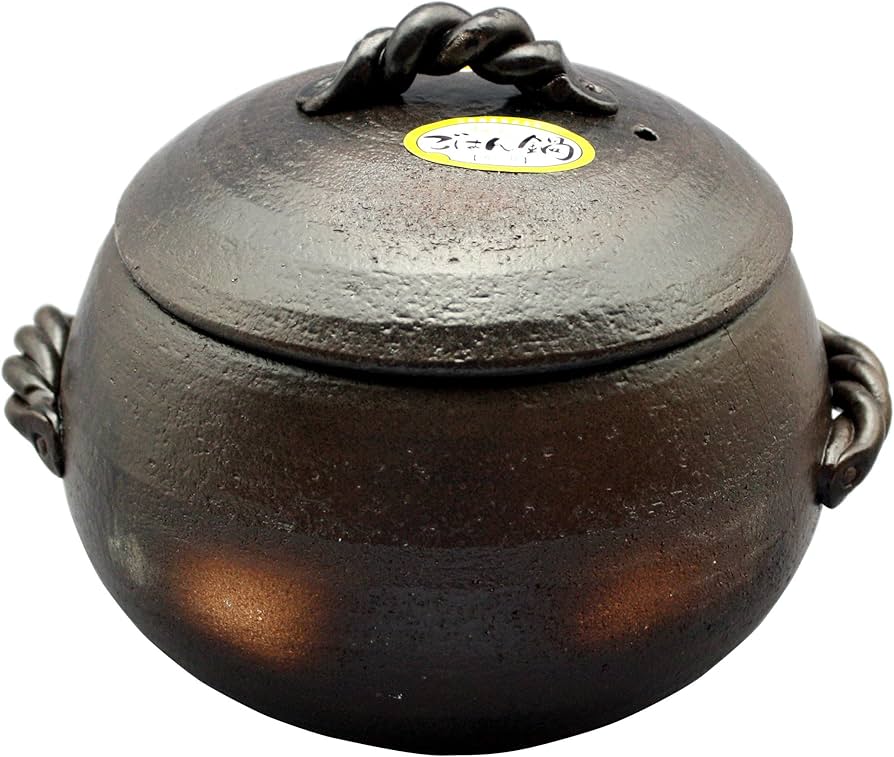 Amazon｜萬古焼 ご飯鍋 5合炊き ダルマ型 09042｜ご飯鍋・文化鍋